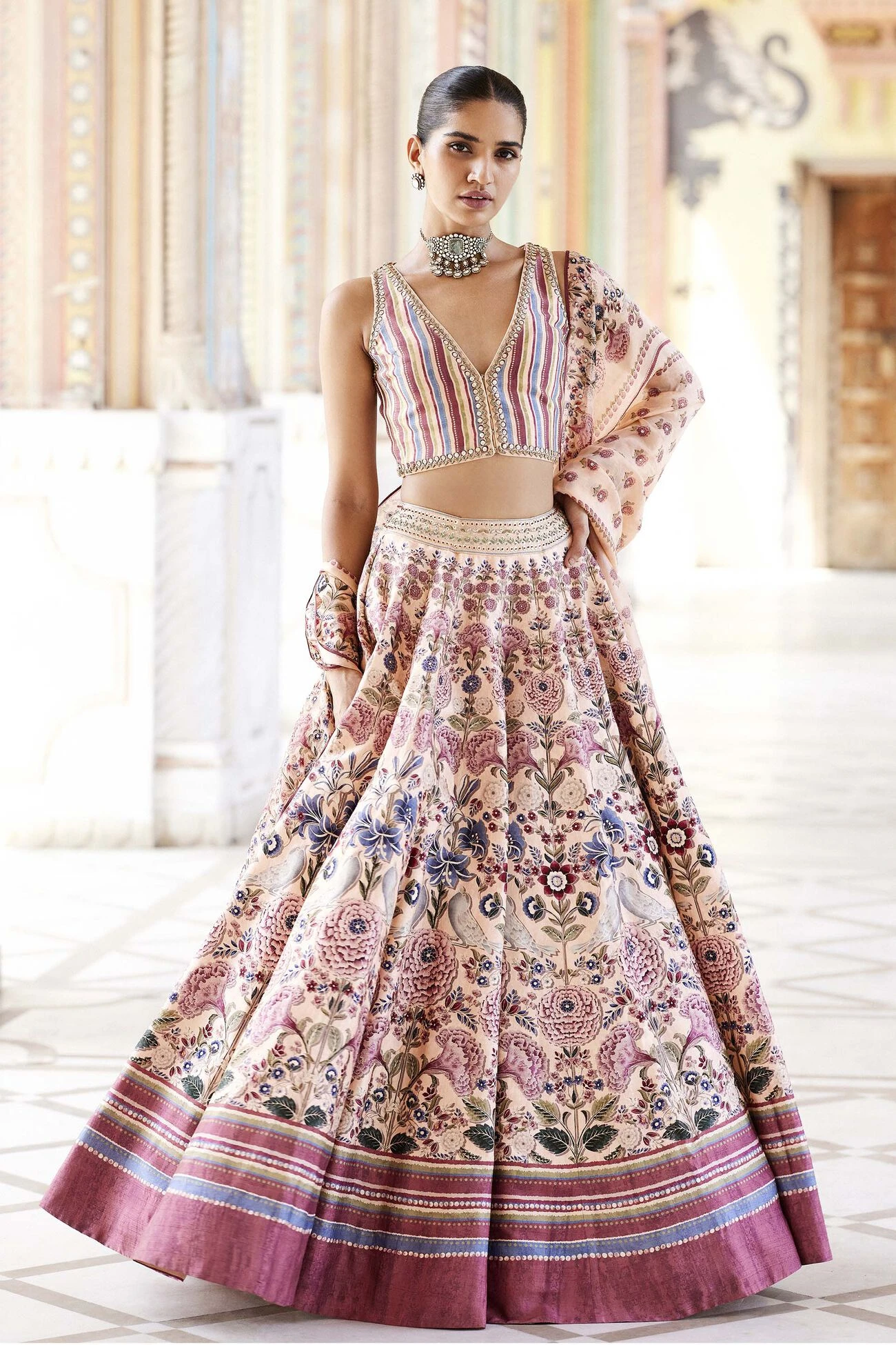 Madoon Lehenga - Peach 3 Madoon Lehenga - Peach