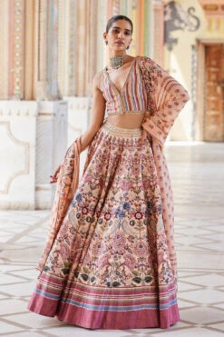 Madoon Lehenga - Peach 12 Madoon Lehenga - Peach -Anita Dongre F23RS157 Peach 2