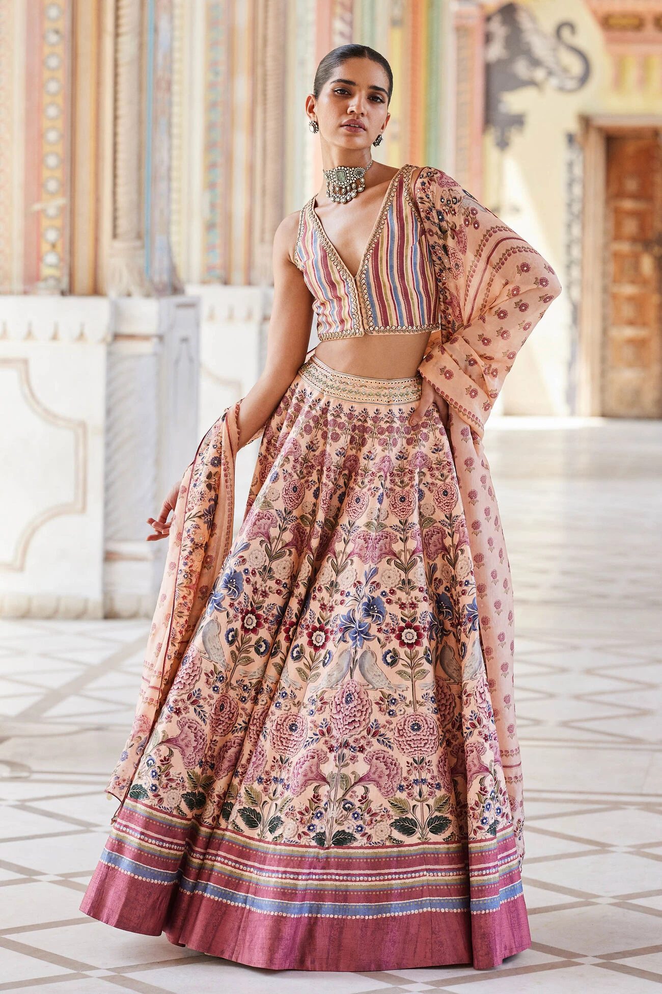 Madoon Lehenga - Peach 4 Madoon Lehenga - Peach - Image 2