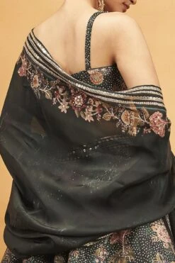 Whisper Of The Wildforest Lehenga Set - Green -Anita Dongre F23RS158A Black 4