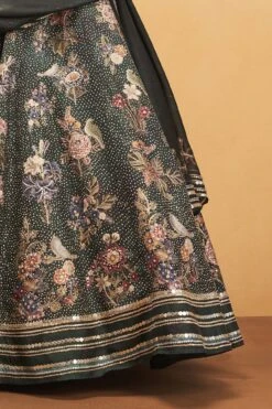 Whisper Of The Wildforest Lehenga Set - Green -Anita Dongre F23RS158A Black 5