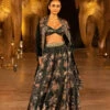Whisper Of The Wildforest Lehenga Set - Green 1 Whisper Of The Wildforest Lehenga Set - Green -Anita Dongre F23RS158A R Black 1