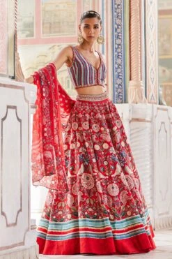 Ghazal Lehenga - Red -Anita Dongre F23RS164 Red 2
