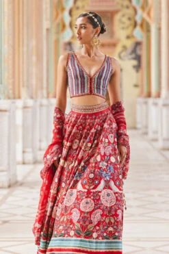 Ghazal Lehenga - Red -Anita Dongre F23RS164 Red 4