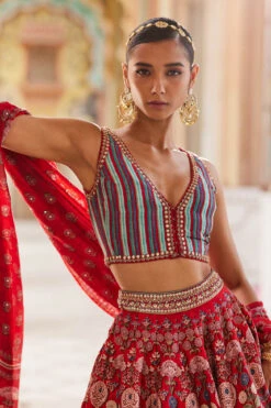 Ghazal Lehenga - Red -Anita Dongre F23RS164 Red 8