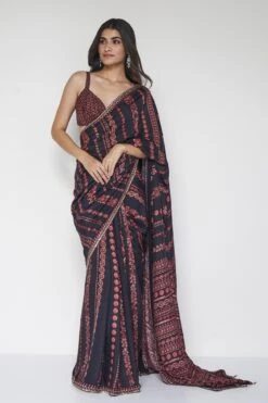 Roseline Saree - Black