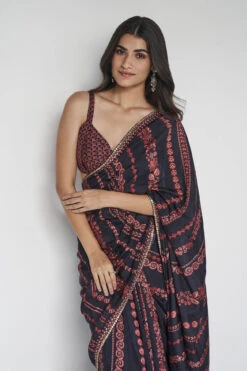 Roseline Saree - Black -Anita Dongre F23RS175 Black 5