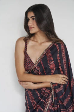 Roseline Saree - Black -Anita Dongre F23RS175 Black 6