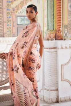 Itr Saree - Peach -Anita Dongre F23RS181 Peach 5