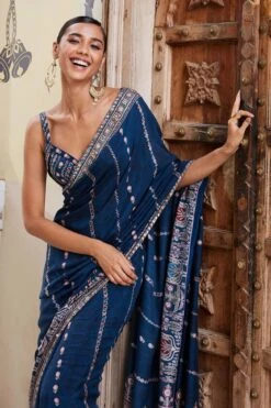 Nuris Saree - Blue -Anita Dongre F23RS534A Blue 07