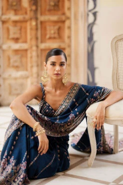 Nuris Saree - Blue -Anita Dongre F23RS534A Blue 8
