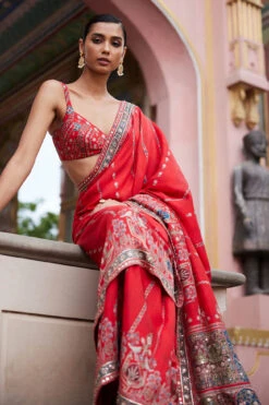 Nuris Saree - Red -Anita Dongre F23RS534A Red 5