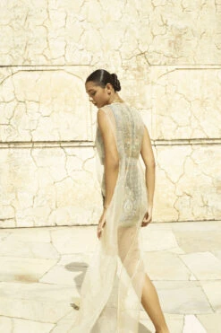 Gleam Of The Forest Cape - Beige 8 Gleam Of The Forest Cape - Beige -Anita Dongre F23RS558CP BEIG 4