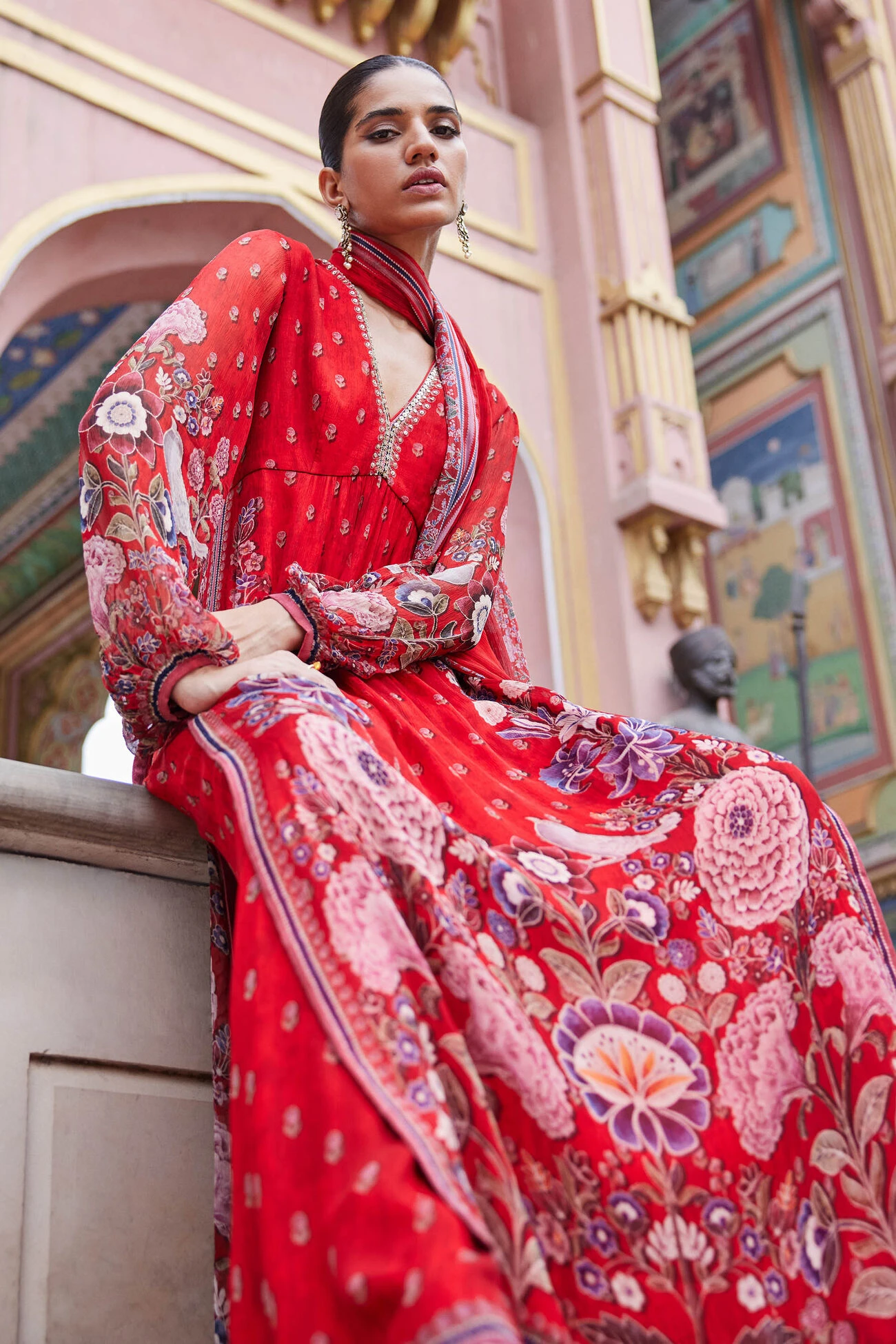 Mehroz Suit Set - Red 6 Mehroz Suit Set - Red - Image 4