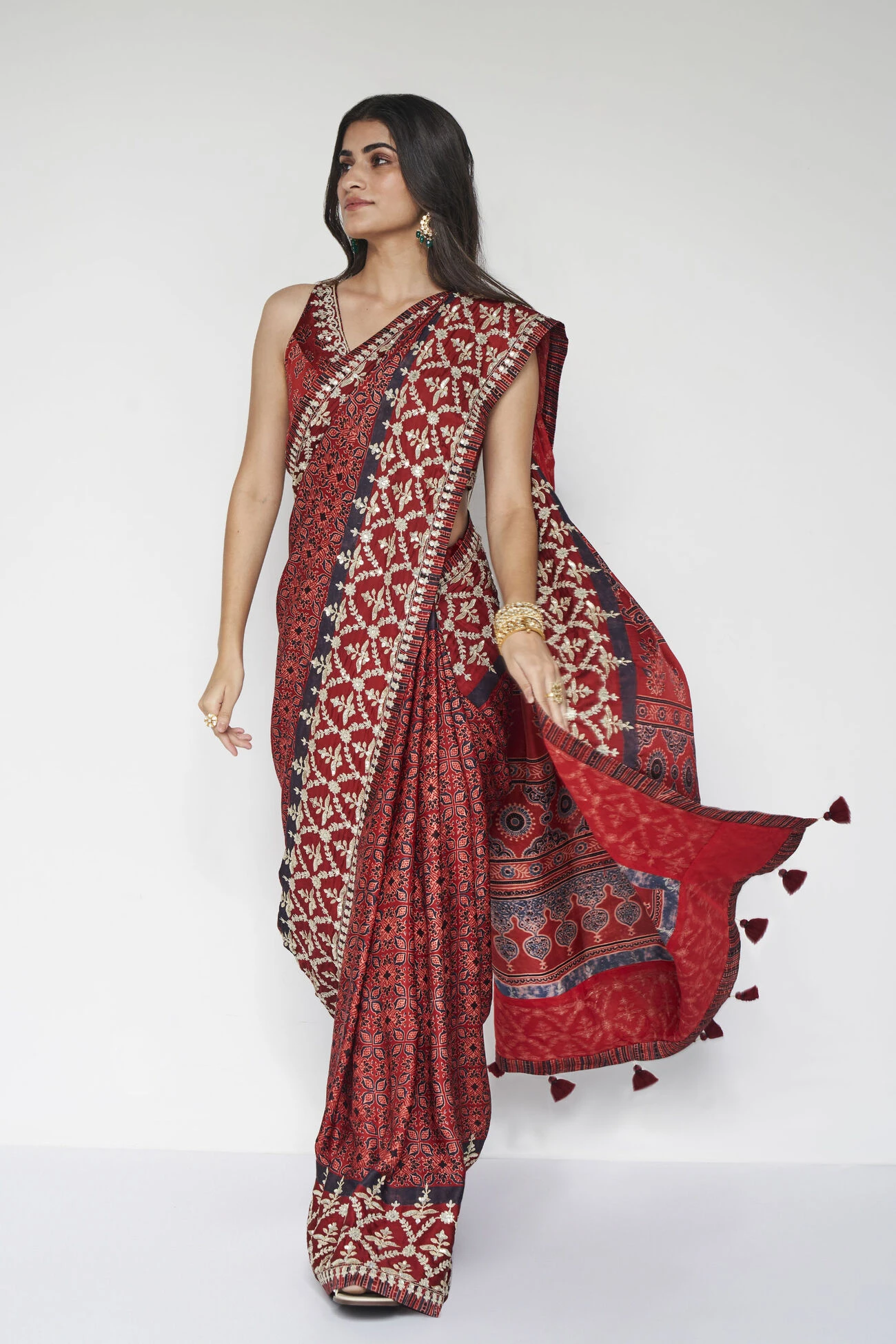 Bhoomija Saree - Red 5 Bhoomija Saree - Red - Image 3
