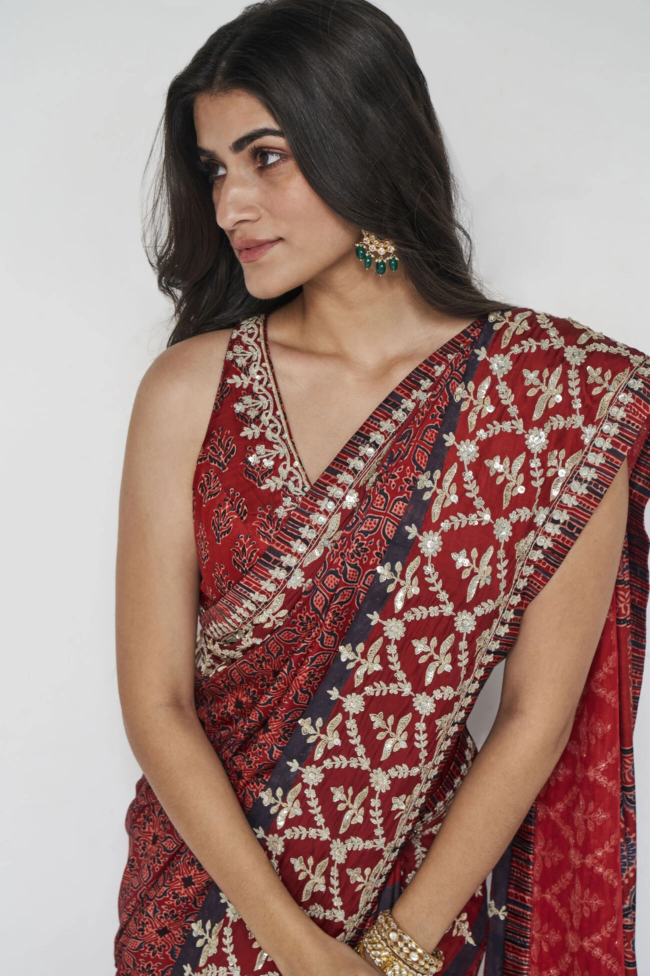 Bhoomija Saree - Red 8 Bhoomija Saree - Red - Image 6