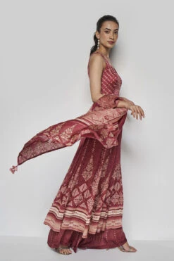 Demilune Anarkali Set - Wine -Anita Dongre F23SP1 Wine 2