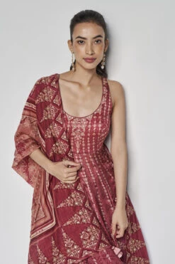 Demilune Anarkali Set - Wine -Anita Dongre F23SP1 Wine 4