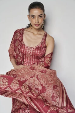 Demilune Anarkali Set - Wine -Anita Dongre F23SP1 Wine 6