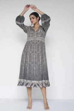 Johanna Dress - Grey -Anita Dongre F23SP22A Grey 4