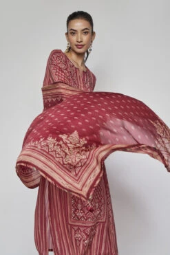 Savani Suit Set - Wine -Anita Dongre F23SP41 wine 6