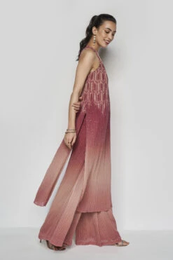 Amarone Coord Set - Ombre Wine -Anita Dongre F23SP68 Wine 3