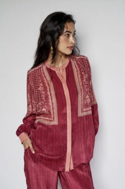 Eydis Coord Set - Wine -Anita Dongre F23SP69 Wine 5