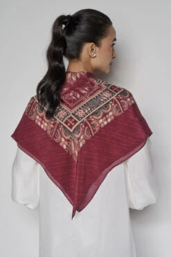 Nokomis Scarf - Wine -Anita Dongre F23SP6 Wine 3