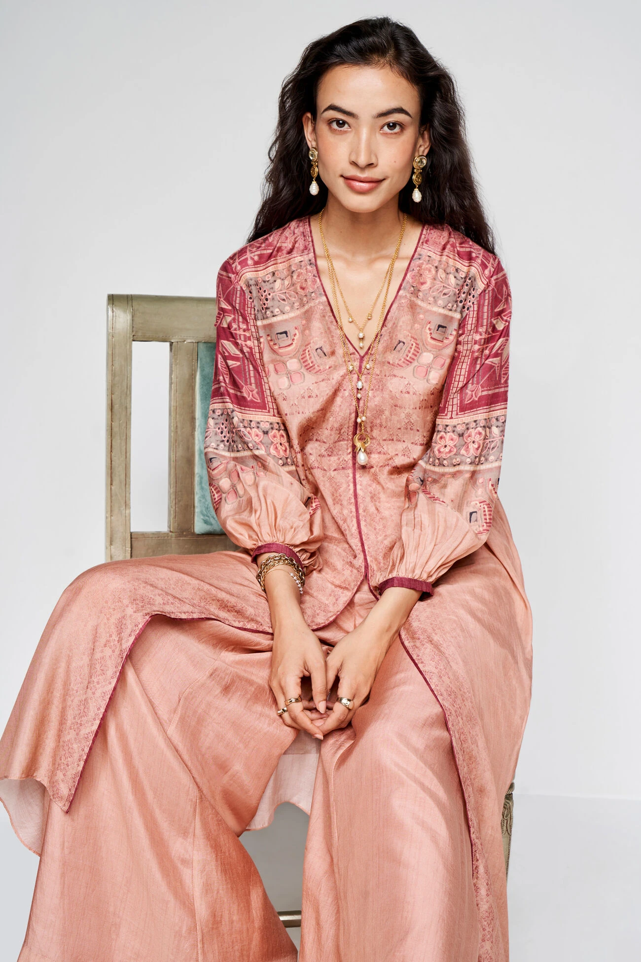 Ava Kurta Set - Onion Pink 5 Ava Kurta Set - Onion Pink - Image 3