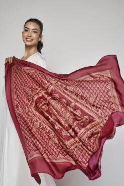 Melinoe Scarf - Wine -Anita Dongre F23SP801 Wine 3