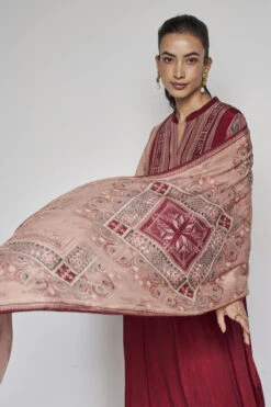 Rosario Stole - Onion Pink -Anita Dongre F23SP803 Pink 3