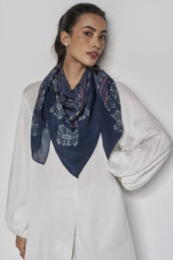Shezan Scarf - Blue -Anita Dongre F23SP805 Blue 3