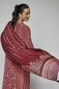 Ayana Stole - Wine -Anita Dongre F23SP806 Wine 3