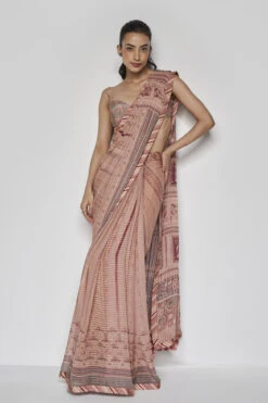 Roksanda Saree Set - Onion Pink