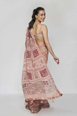 Roksanda Saree Set - Onion Pink 13 Roksanda Saree Set - Onion Pink -Anita Dongre F23SP87 Pink 4