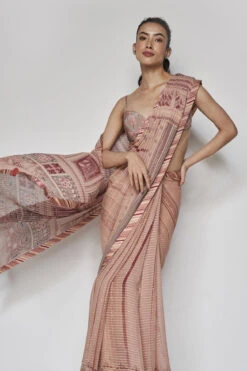 Roksanda Saree Set - Onion Pink 14 Roksanda Saree Set - Onion Pink -Anita Dongre F23SP87 Pink 5