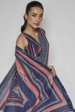 Bluesette Saree Set - Blue 14 Bluesette Saree Set - Blue -Anita Dongre F23SP90 Blue 5