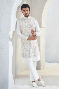 Dhruvam Nehru Jacket - Ivory