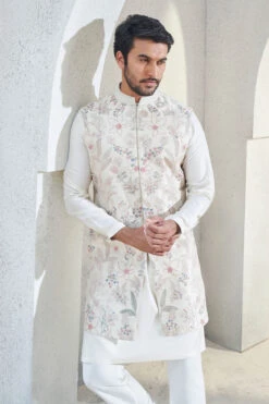 Dhruvam Nehru Jacket - Ivory 11 Dhruvam Nehru Jacket - Ivory -Anita Dongre S23B1RS OffWhite 4