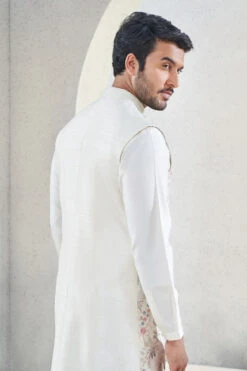 Dhruvam Nehru Jacket - Ivory 12 Dhruvam Nehru Jacket - Ivory -Anita Dongre S23B1RS OffWhite 5