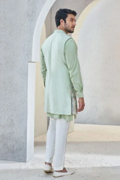 Dhruvam Nehru Jacket - Sage Green -Anita Dongre S23B1RS Sage20Green 3