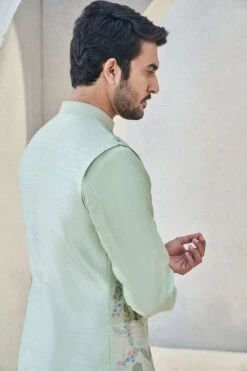 Dhruvam Nehru Jacket - Sage Green -Anita Dongre S23B1RS Sage20Green 5