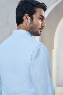 Shwar Nehru Jacket - Powder Blue -Anita Dongre S23B3CL Blue 5
