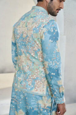 Revaan Nehru Jacket - Powder Blue -Anita Dongre S23B8LF Powder20Blue 6