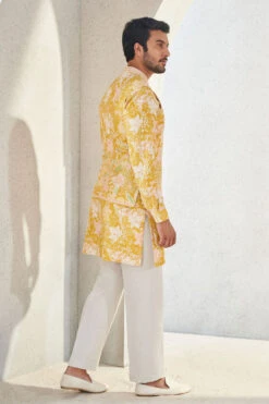 Malhar Nehru Jacket - Mustard -Anita Dongre S23B9LF Mustard 3