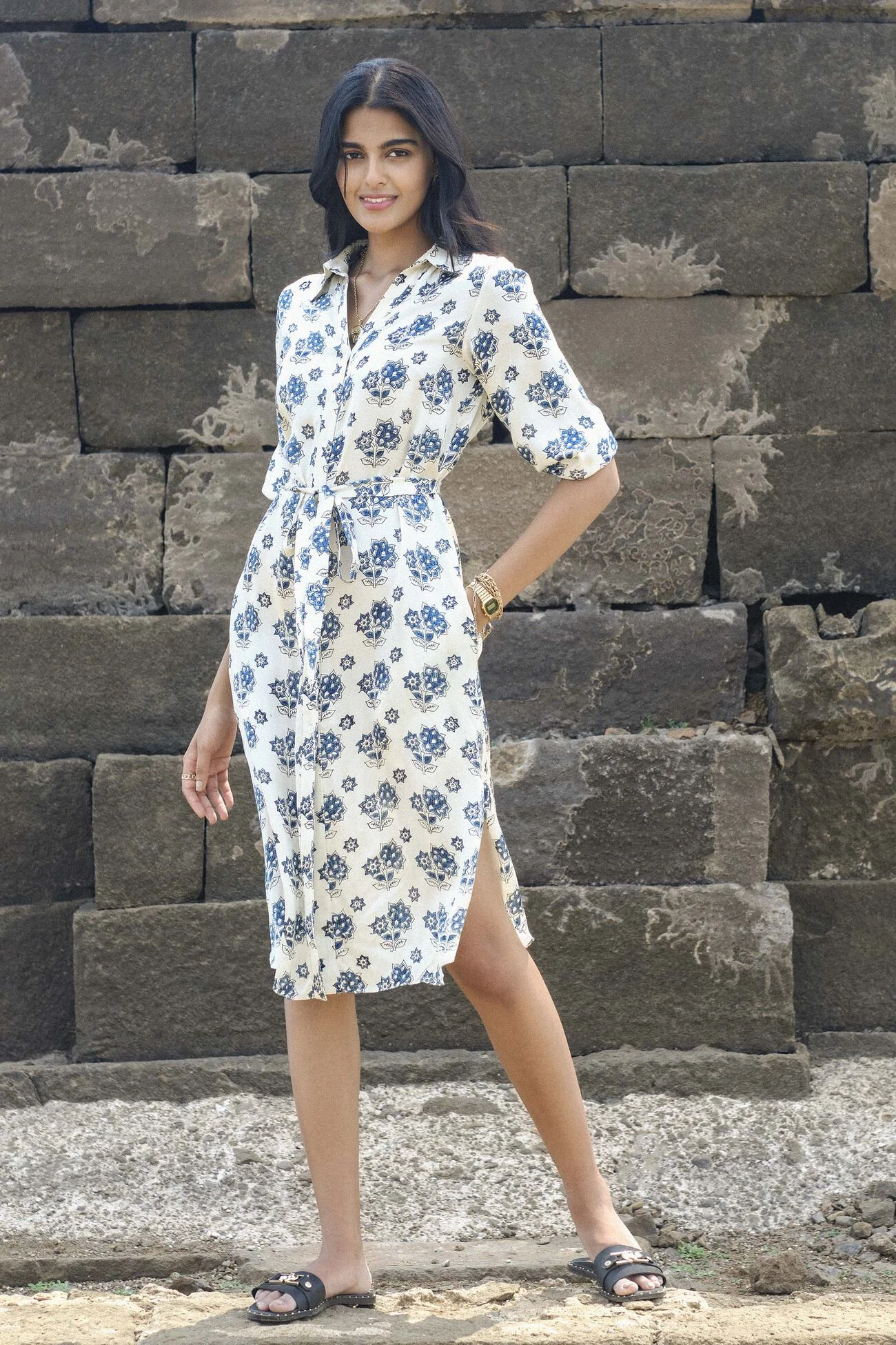 Bloom Tunic Dress - Ecru 4 Bloom Tunic Dress - Ecru - Image 2