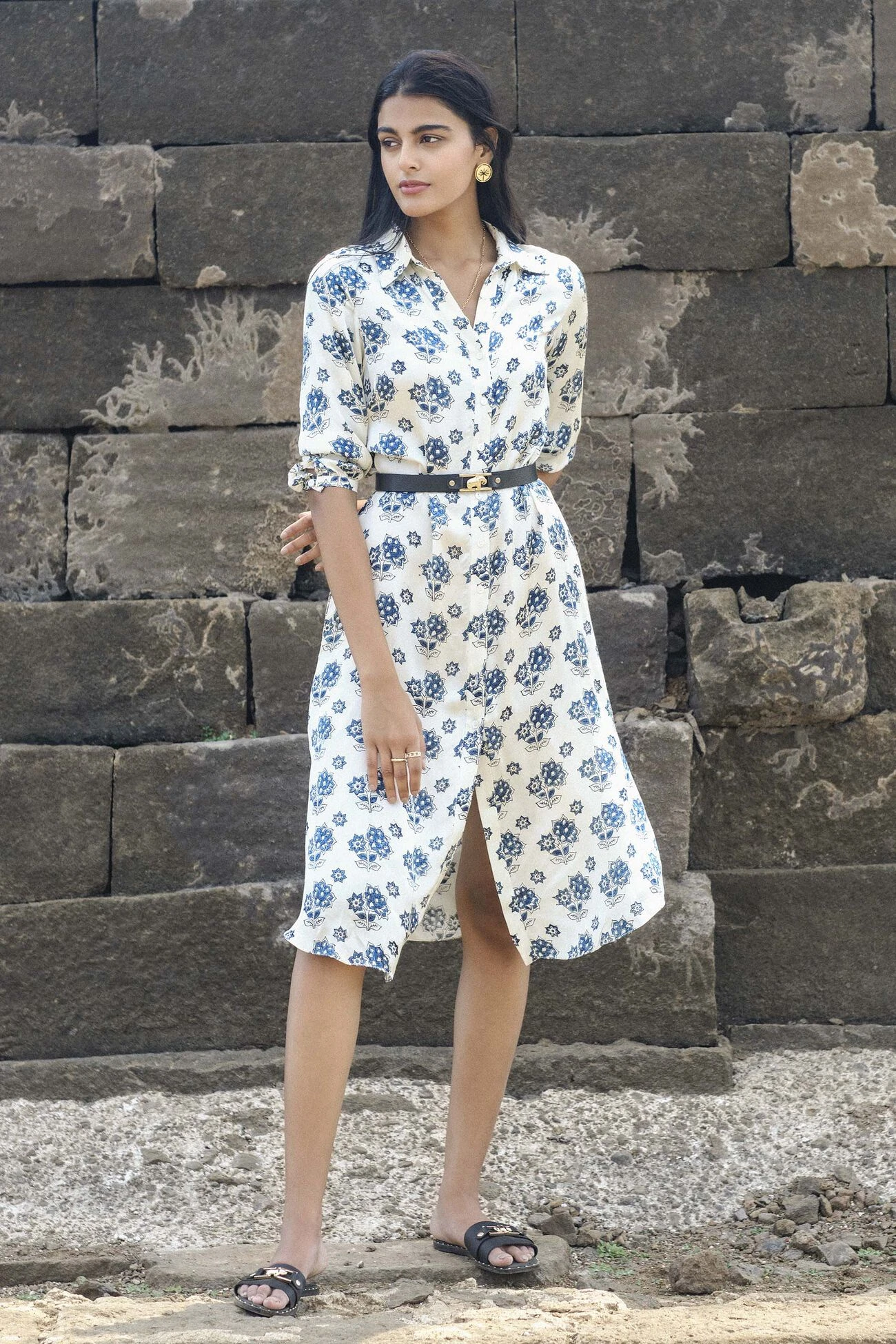 Bloom Tunic Dress - Ecru 5 Bloom Tunic Dress - Ecru - Image 3