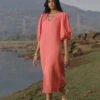 Savannah Front Slit Dress - Coral -Anita Dongre S23G559B coral 1