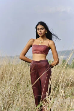 Breeze Overlayer Coord - Brick -Anita Dongre S23G727A 20brick 4