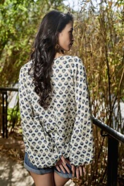 Floret Drawstring Top - Ecru -Anita Dongre S23G735B ecru 2